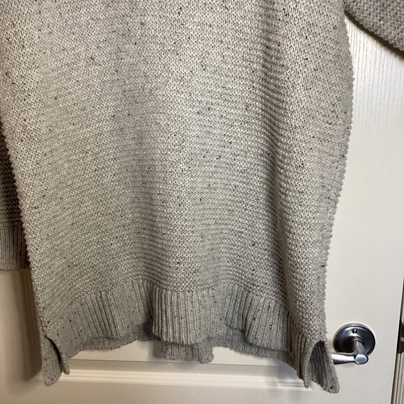 Land's End Women's Chunky Knit Gray Sweater Tunic Pullover Size 1X Comfy Cozy - Picture 3 of 7